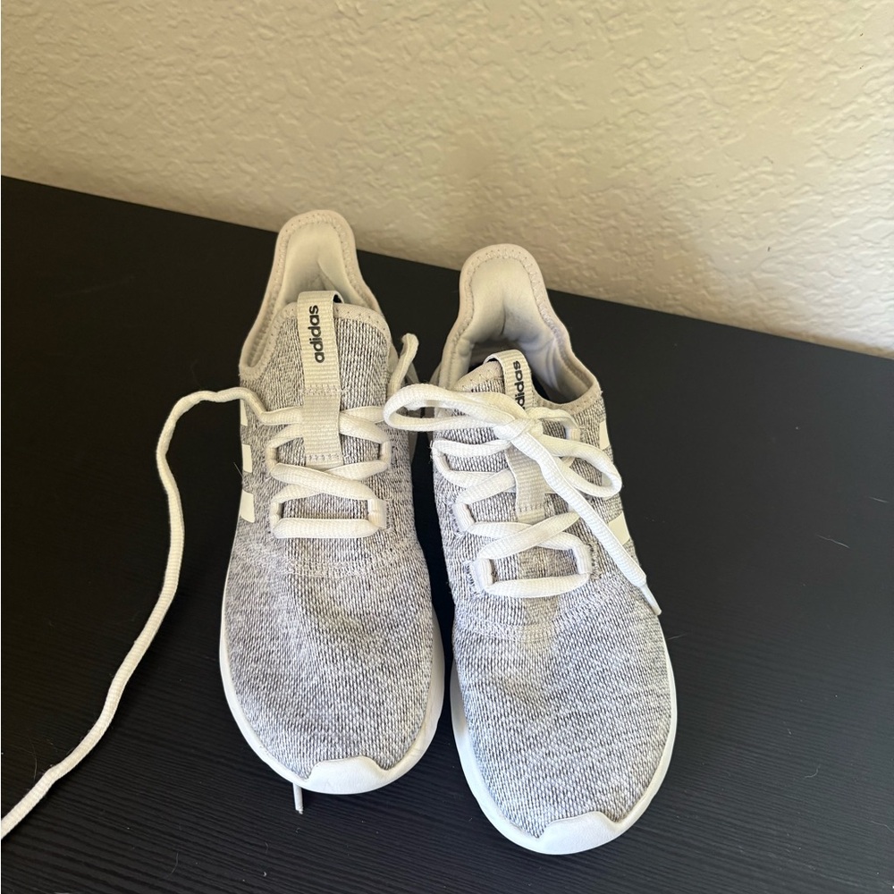 Adidas Light Gray Knit Sneakers